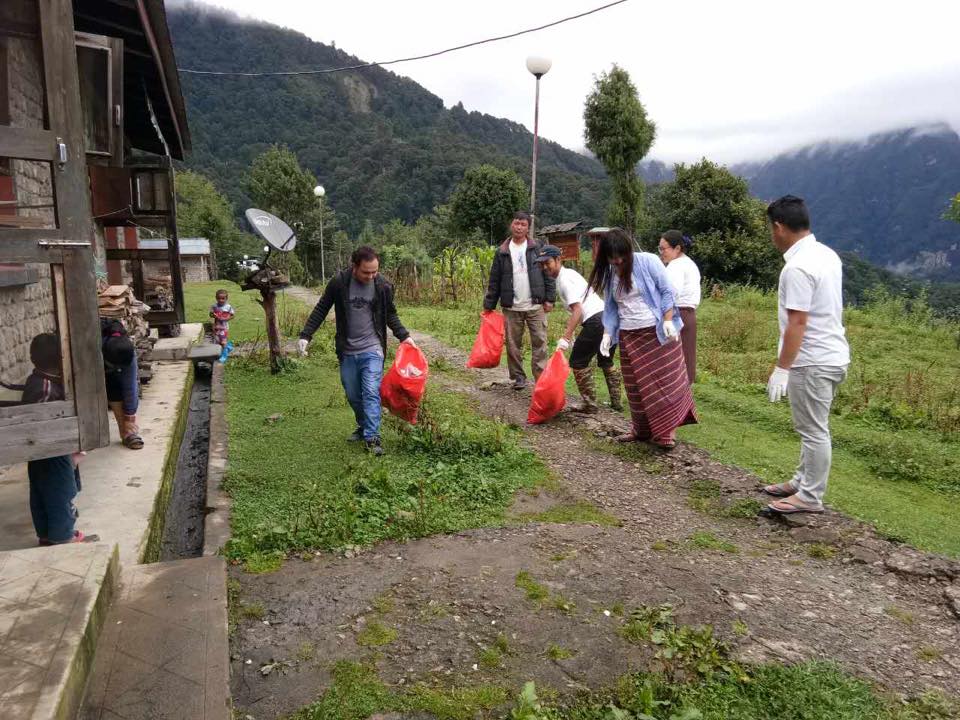 an initiative to clean up our Mother Earth in Gasa